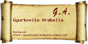 Gyurkovits Arabella névjegykártya